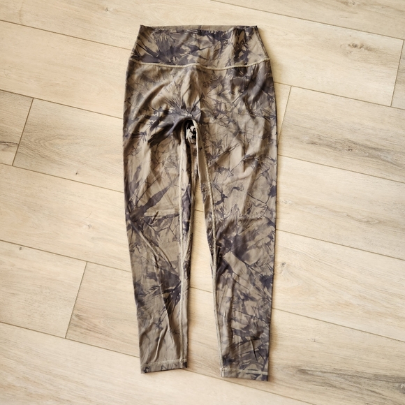 Zyia Active Legging Lot 2 Pair Womens Size 8-10 Blue Tan Tie Dye - Picture 2 of 8